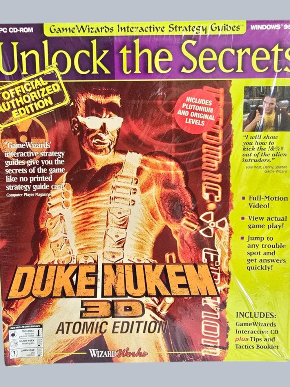 Duke Nukem 3D Atomic Edition GameWizards Unlock the Secrets PC Big Box SEALED!